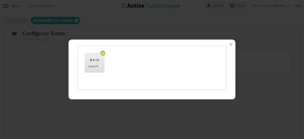 Men 
Configurar Rotas 
O Active TudoEntregue 
8.5 KB 
014, ariel.souza@activ 
x 