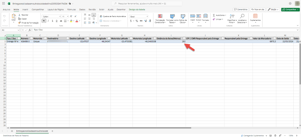 E 「 t 「 匕 asemout 「 ♂ 0 de 匕 E5tin022D52D241742 : ,
pesquisa 「 ferramentas, 司 」 e muitO (Alt G)
Arqui%C 丨 n | 0 Inserlr Comp-artilhar Layout da Pagina
Formu 丨 35 D3d05 Revlsao Exibir Ajuda Desenhar Design da tab 囙 3
! Q 」 , 3 匕 T OAu : i : G 3 |
CEIi"i
~ 匕 3 「 CentGliær
「 三 : i61
Dis ! da
CPF/CNPJ R por 」 pela
V or M 」 0 , Datad ! a 0a3
0 ! no Latitude 0 廿 no
22 / 05 / 2024 21
2 Entrega NF-e 43E498-3 【 引 qu
-23 , 47037
-4 54347
E97q3
Entregasreallzadasemoutrolocald 十
E 3 : c de de